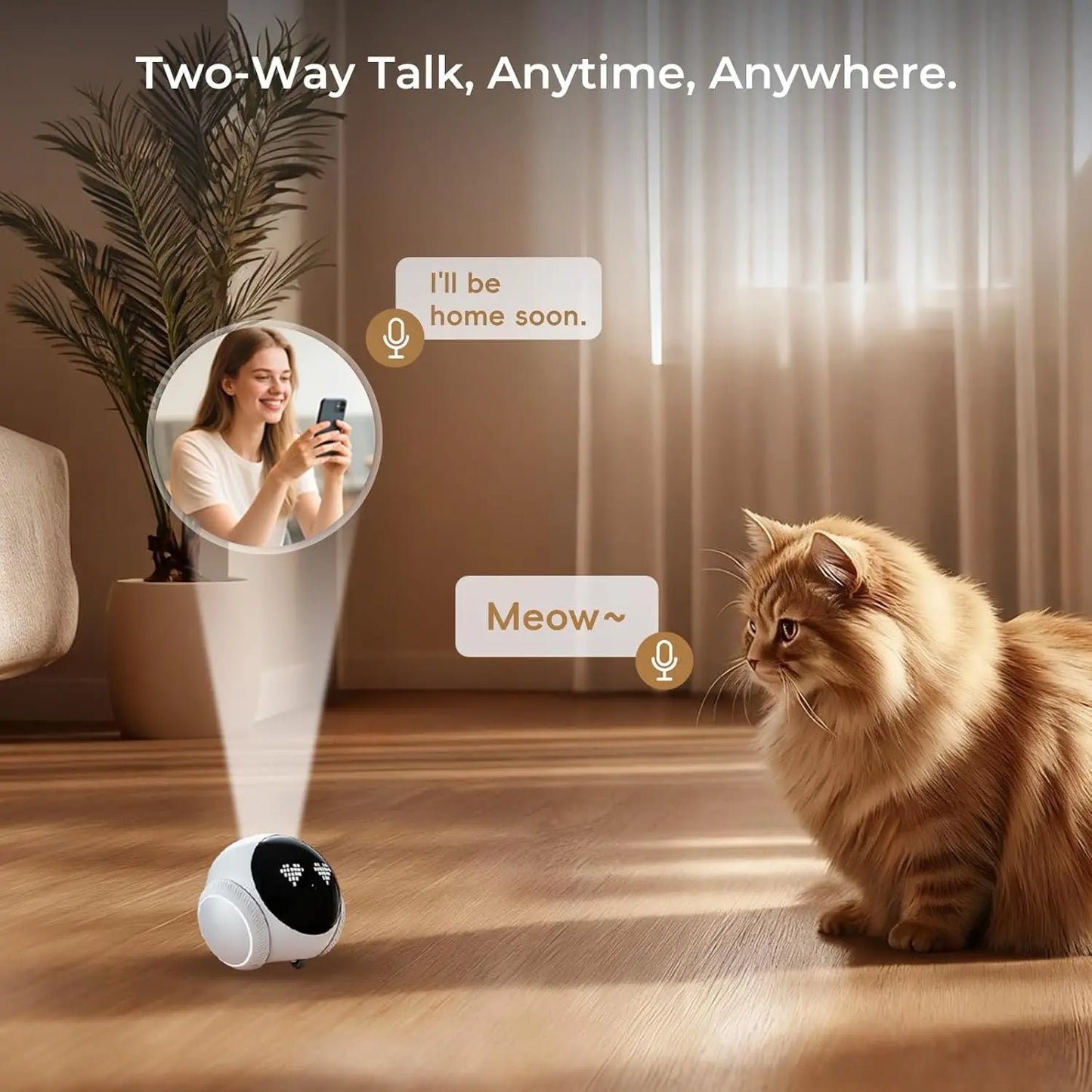 Smart Pet Camera Robot with Auto Recharge and Night Vision