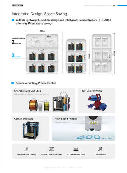 Multi-Color 3D Printer with Intelligent Filament System