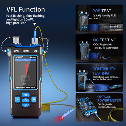Professional Network Cable Tester with Optical Power Meter and VFL