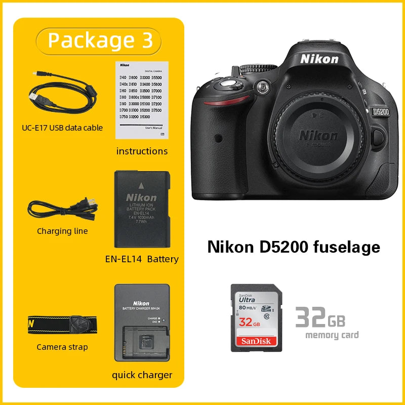 DSLR 24MP Camera Body with 32GB SD Card