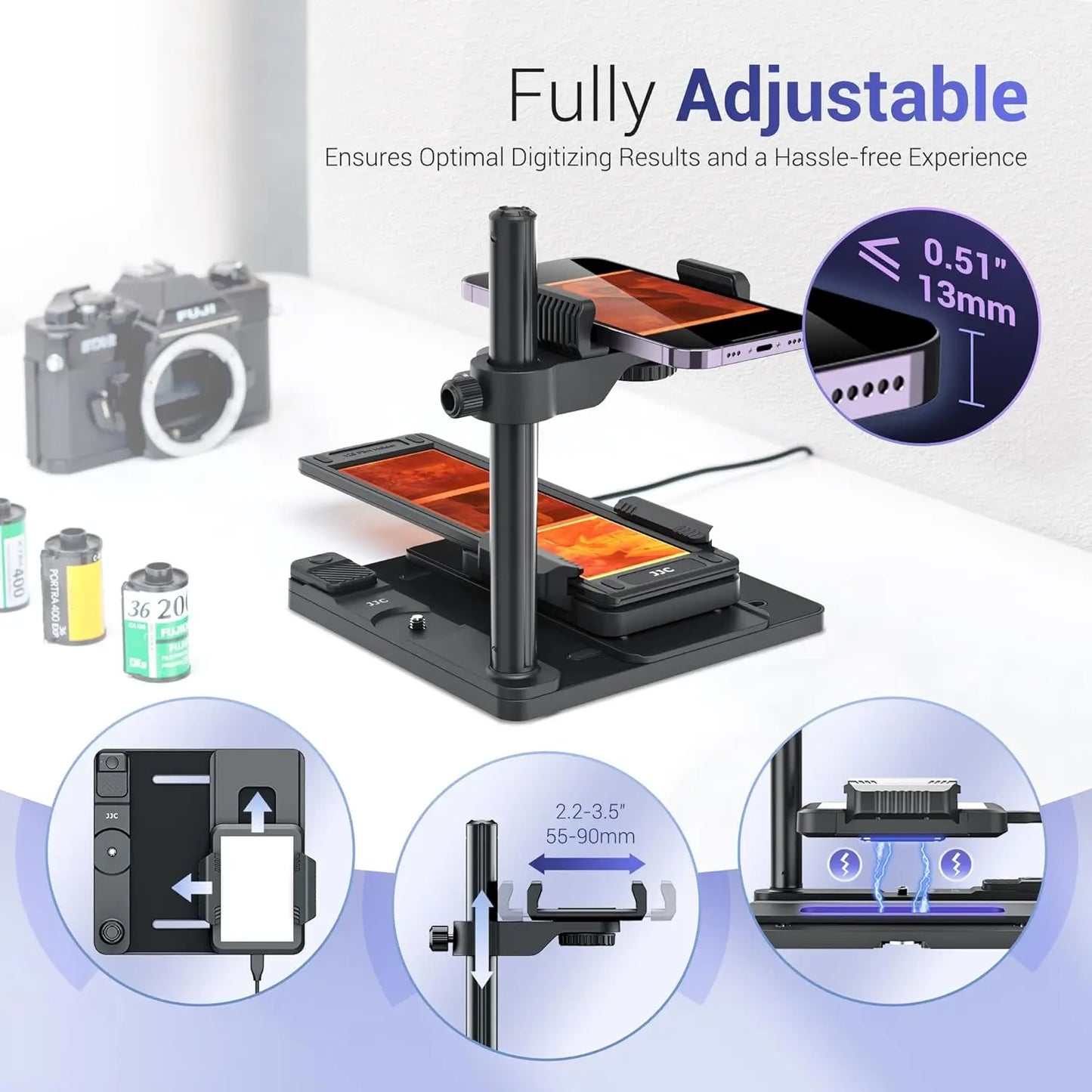 Mobile Film Scanner 35mm 120 Negative Scanner with Backlight