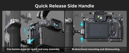 Quick Release Rotating Side Handle Kit 360° Adjustable