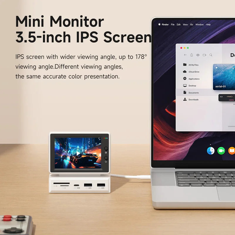 3.5 Inch IPS USB-C Mini Monitor CPU RAM HDD Display