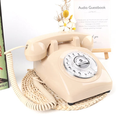 Wedding and Party Welcome Audio Guestbook Phone Beige