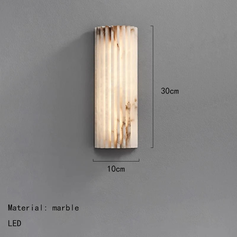 30cm Decorative Marble LED Wall Sconce with Natural Light