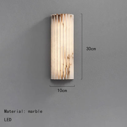 30cm Decorative Marble LED Wall Sconce with Natural Light