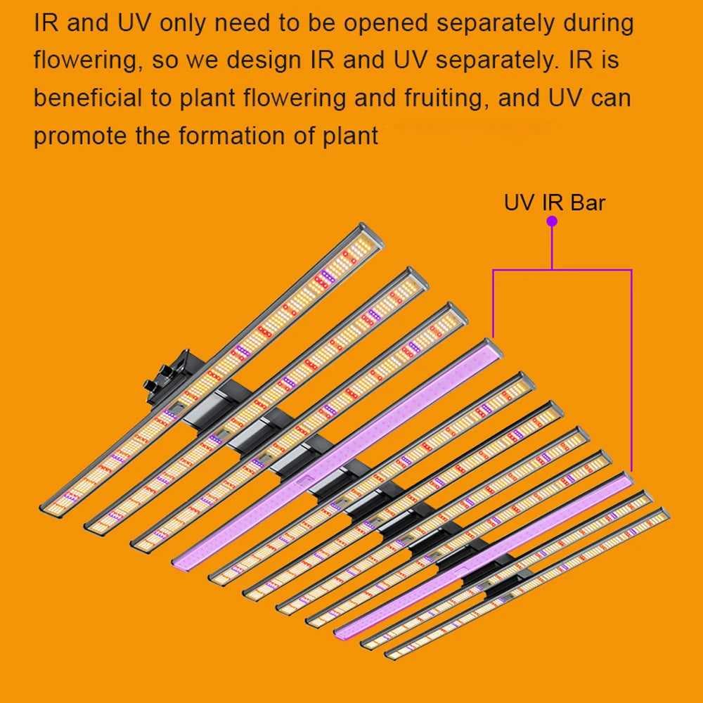 860W LED Grow Light Bar 8Bar Hydroponic Plant Lamp