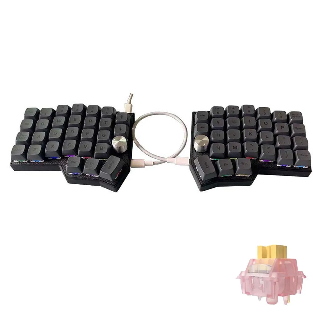 Ergonomic Split Mechanical Keyboard 4×6 Hot-Swappable RGB