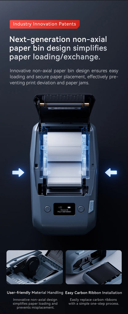 Compact Thermal Label Printer 40x40mm 2 Roll Pack