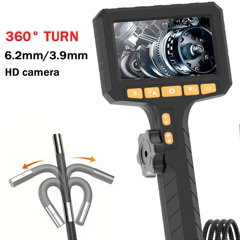 Two-Way Rotary Borescope 4.3 Inch Screen 6.2mm Probe