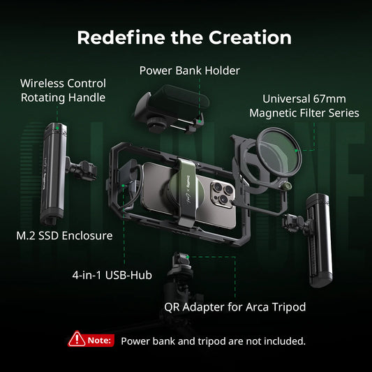 Universal Quick Release Phone Video Rig with Grip