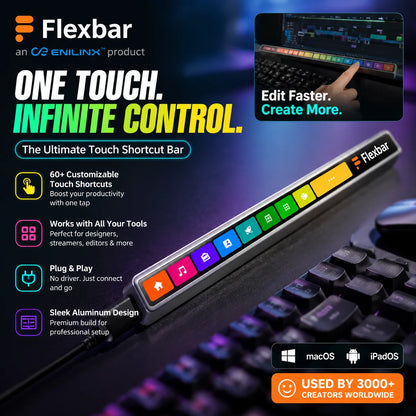 Programmable Touch Bar Shortcut Controller for Adobe & Gaming