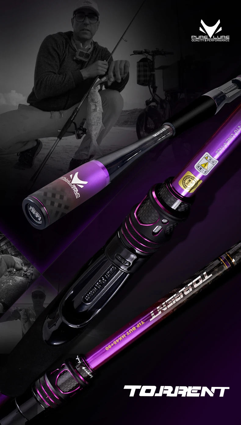 6'8" High Carbon Casting Lure Rod Long Range Action