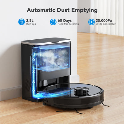 Smart Robot Vacuum Mop Combo 4500Pa with Auto Empty Bin