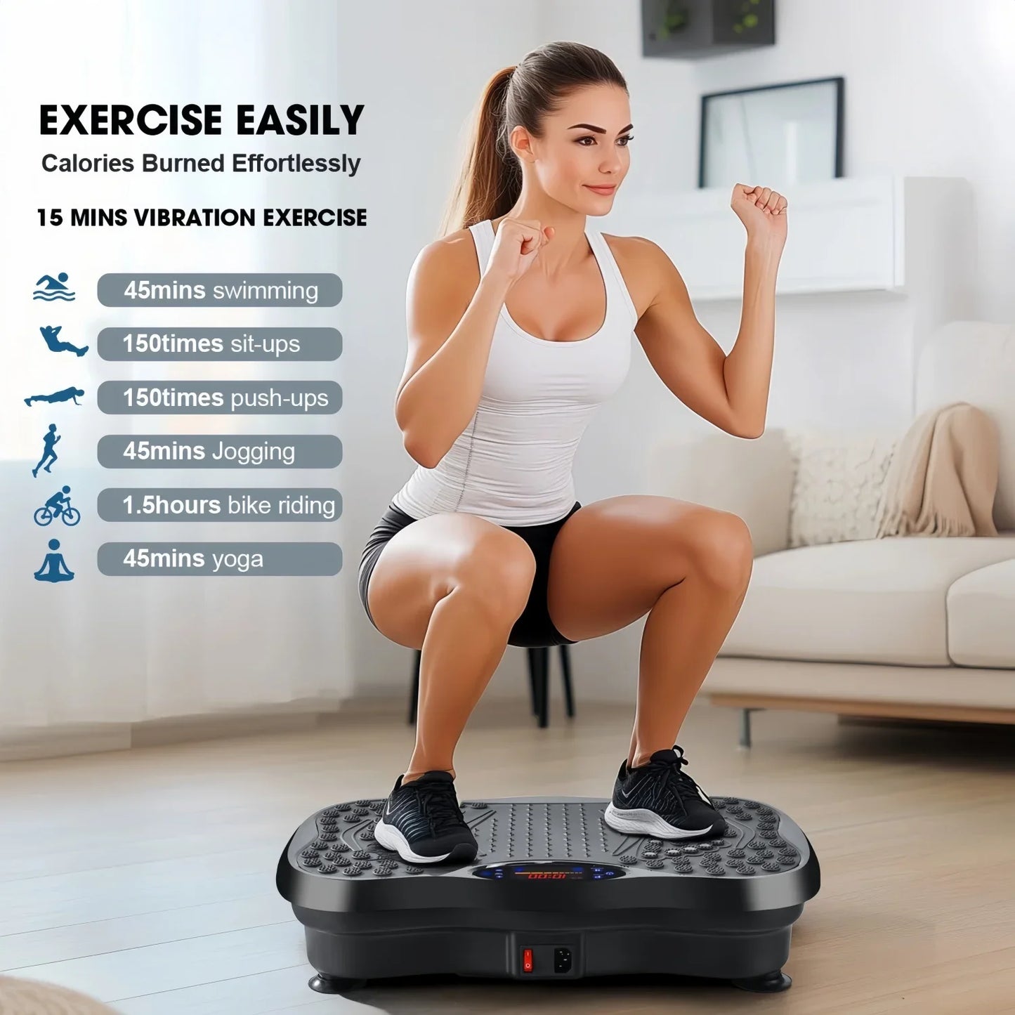 Whole Body Red Vibration Platform with Bluetooth and Remote