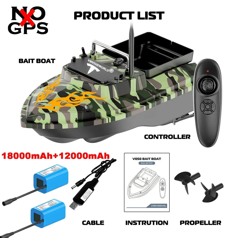 Heavy Duty RC Fishing Bait Boat 30000mAh 10 Hour Runtime