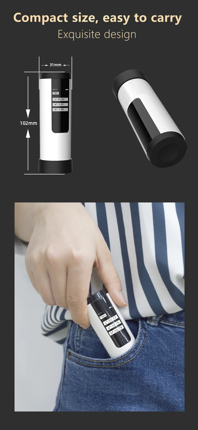 Portable D8 Colorimeter with 8mm Aperture