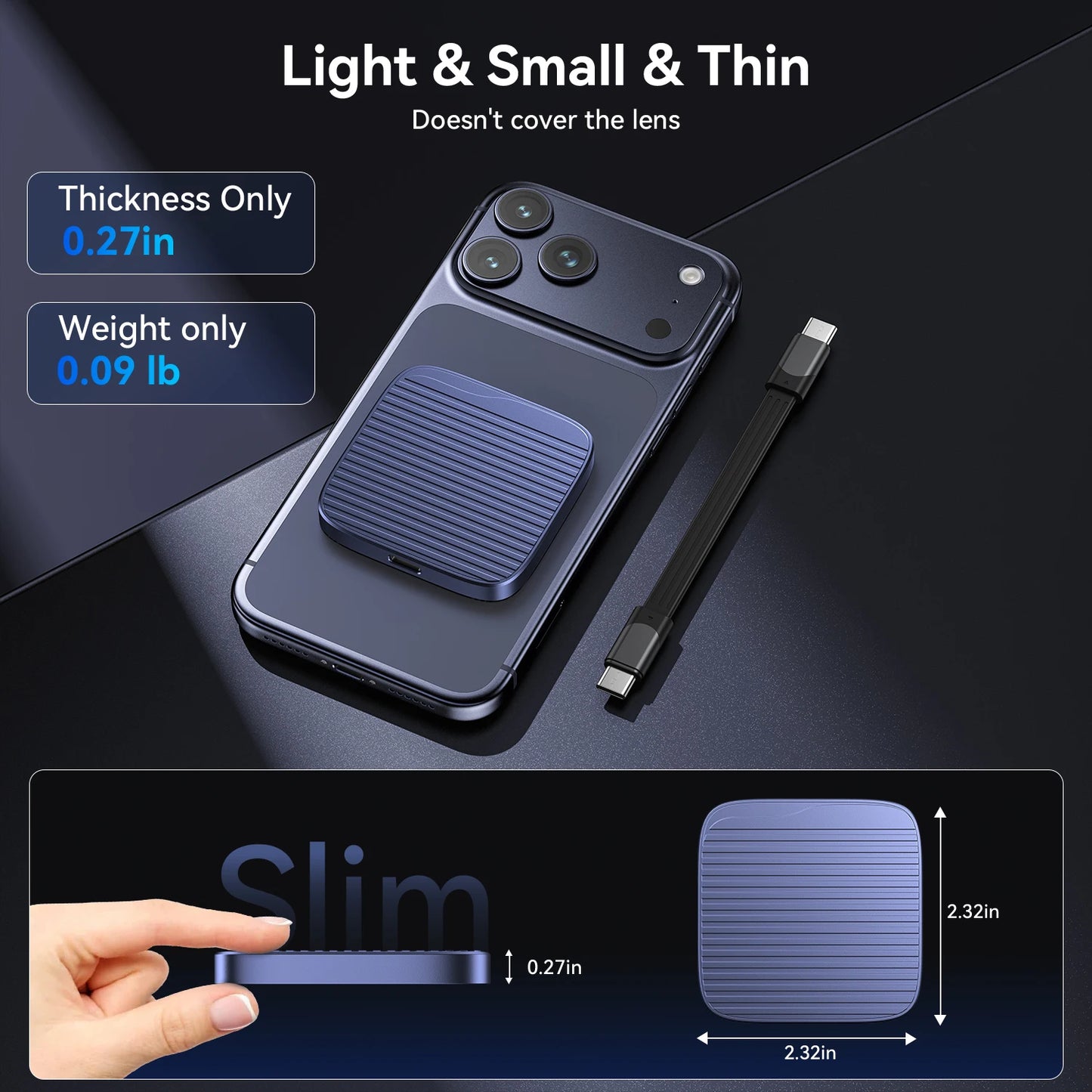512GB USB 3.2 Portable SSD with Magnetic Mount