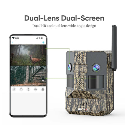 20MP 4G Solar Trail Camera with Dual Lens and PIR