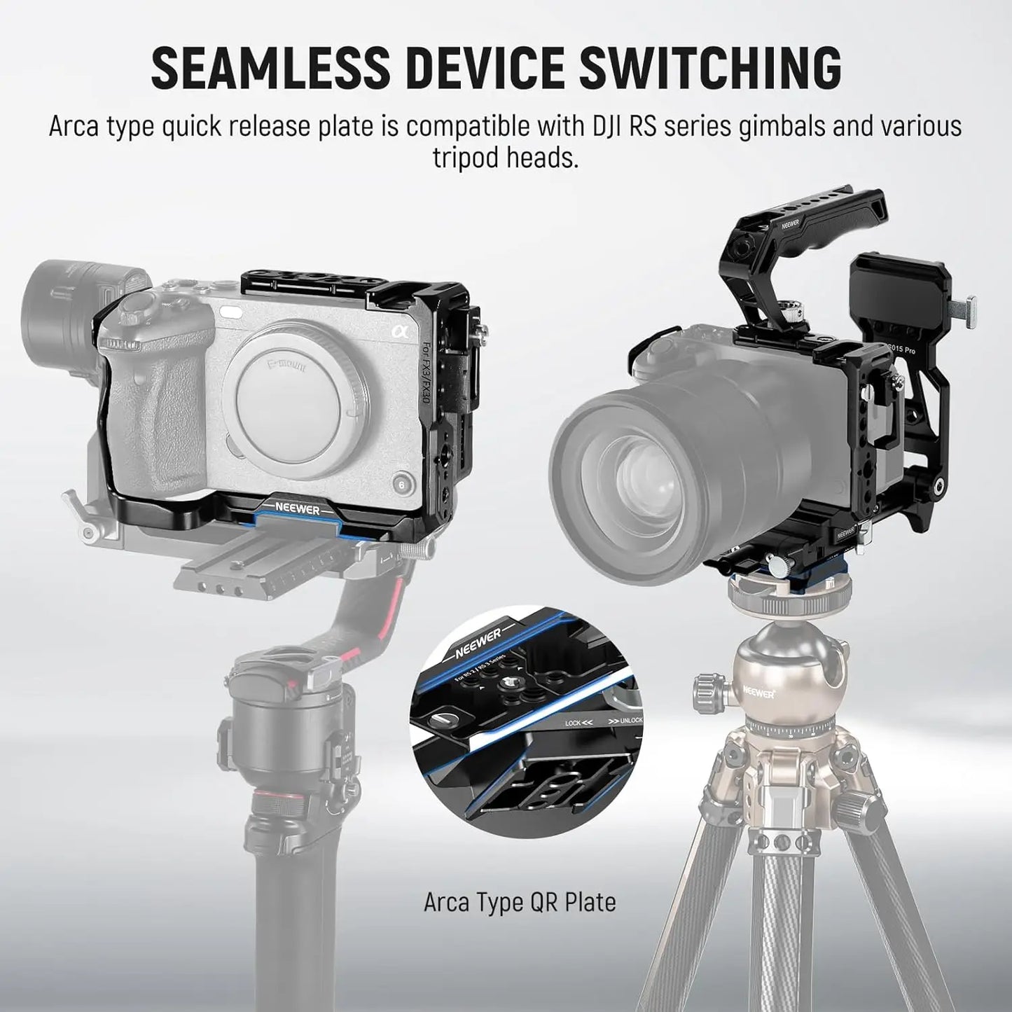 Camera Cage Kit for FX3 FX30 with XLR Handle