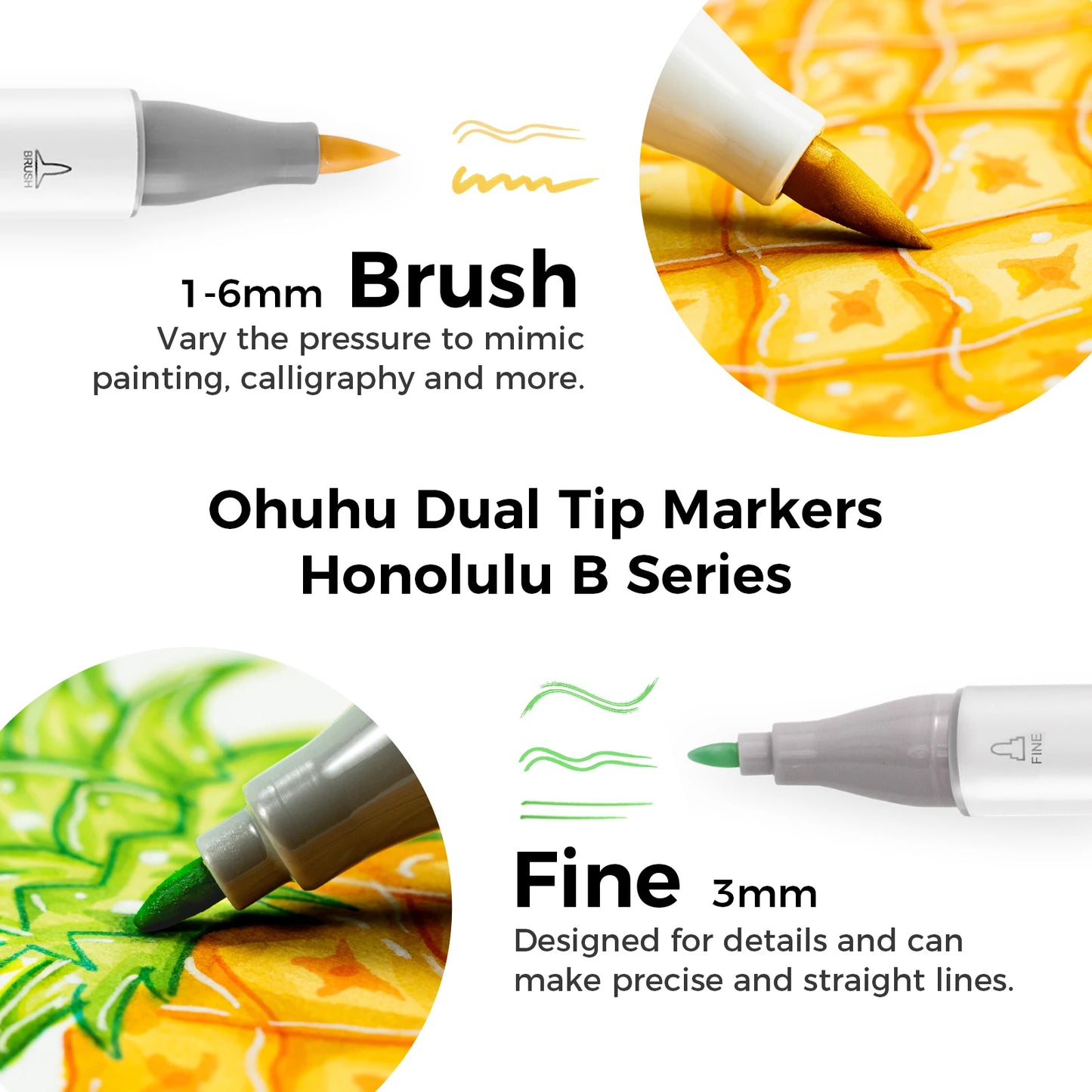 36 Color Skin Shade Alcohol Marker Drawing Set