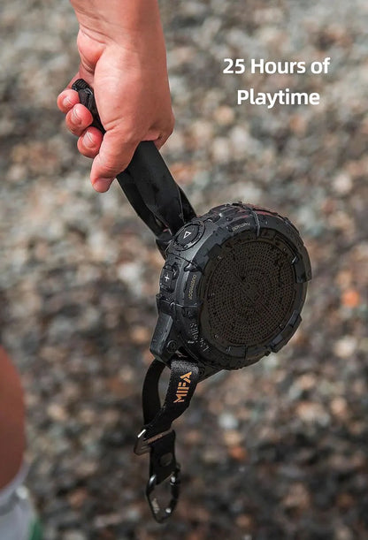 Rechargeable Shockproof Bluetooth Speaker Waterproof 25-Hour Battery Brown