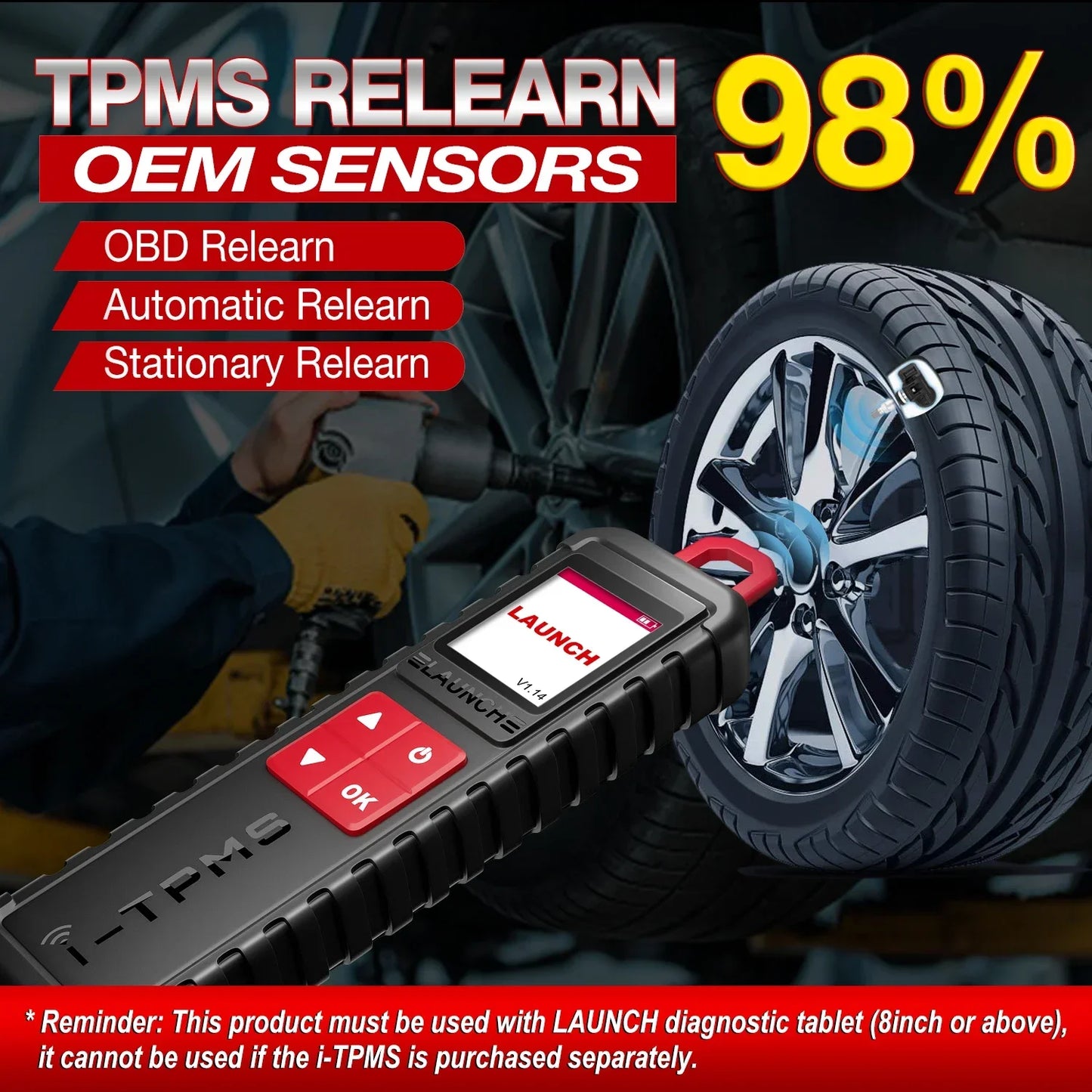 Complete i-TPMS Set for TPMS Programming 315/433MHz