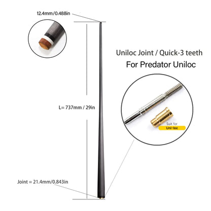 High-Quality Universal Carbon Fiber Pool Cue Shaft