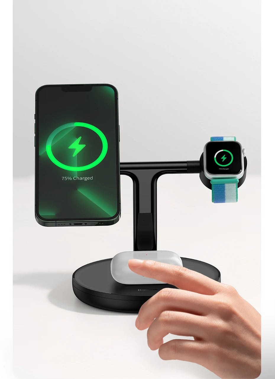 Wireless Charging Station for Phone Earbuds and Watch