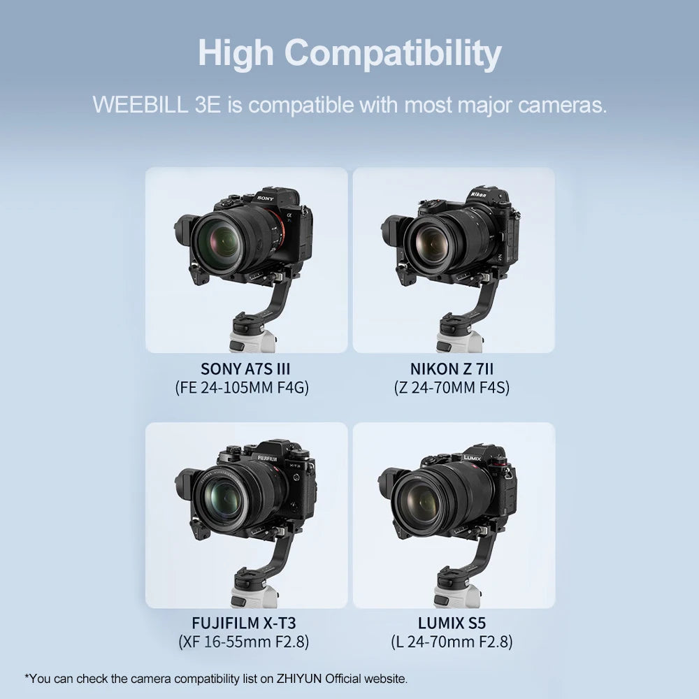 3 Axis Camera Gimbal Stabilizer with Grip Mode 2.5