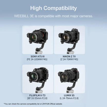 Portable 3 Axis DSLR Mirrorless Camera Gimbal Stabilizer