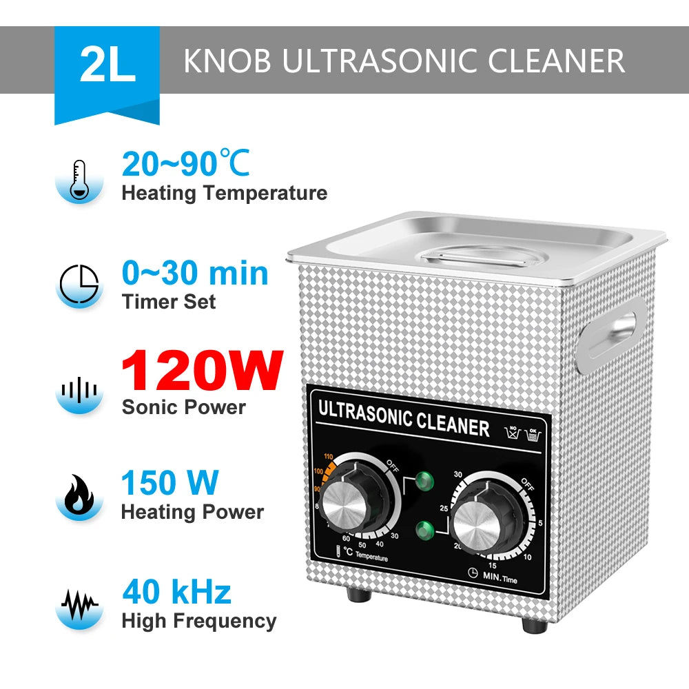 2L Digital Ultrasonic Sonicator 120W Cleaning Bath