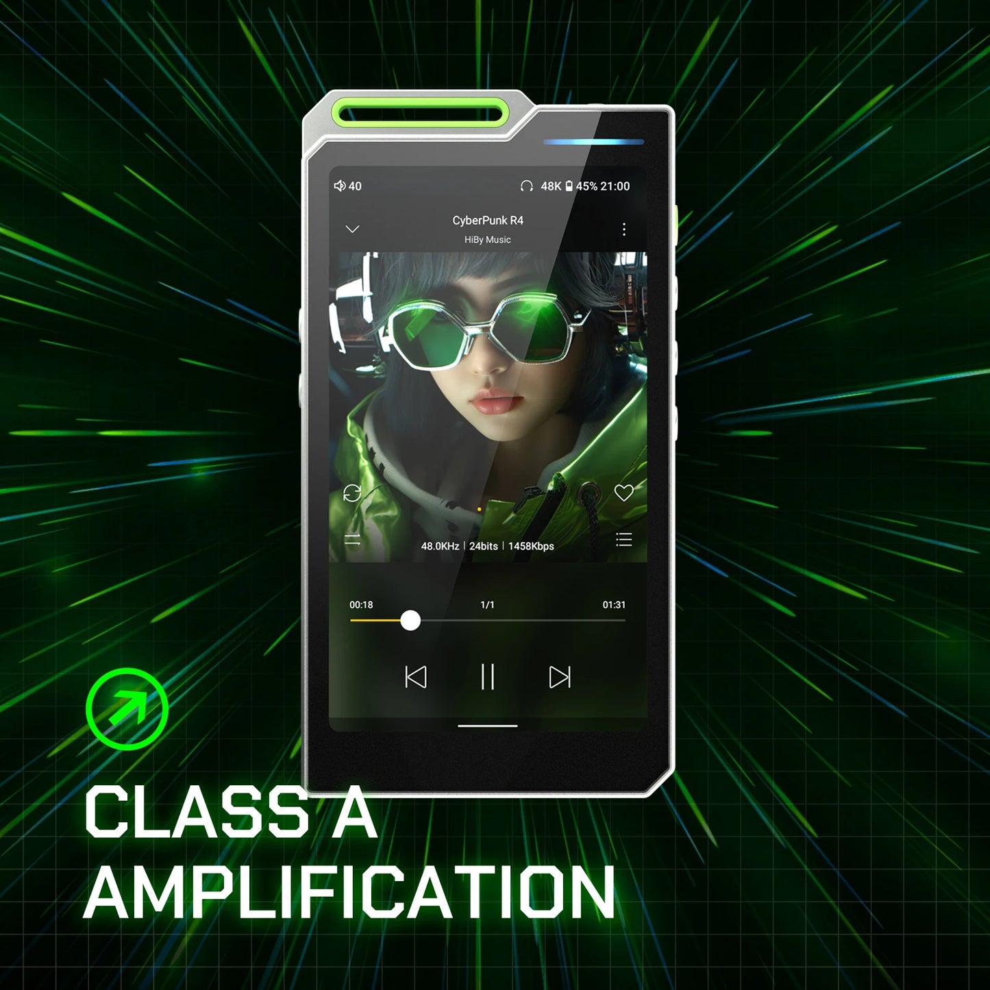 Android Lossless Audio Player with USB DAC White