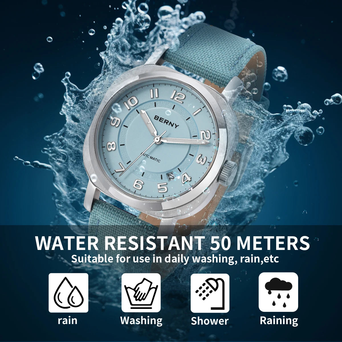 Classic Automatic Watch for Women with Sapphire Glass Red