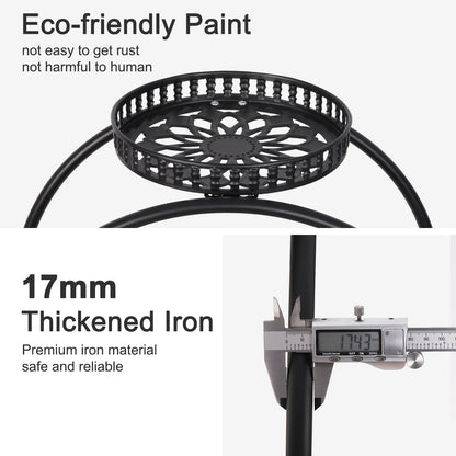 4-Tier Plant Stand with Wheels Holds Six Flower Pots