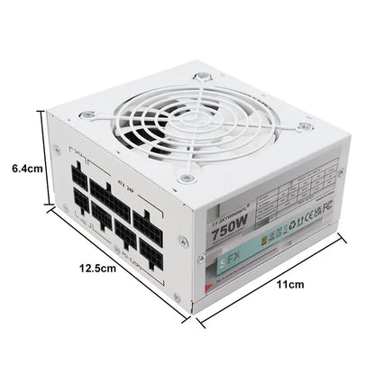 Compact 750W PCIe 5.0 Modular Power Supply for Small Cases