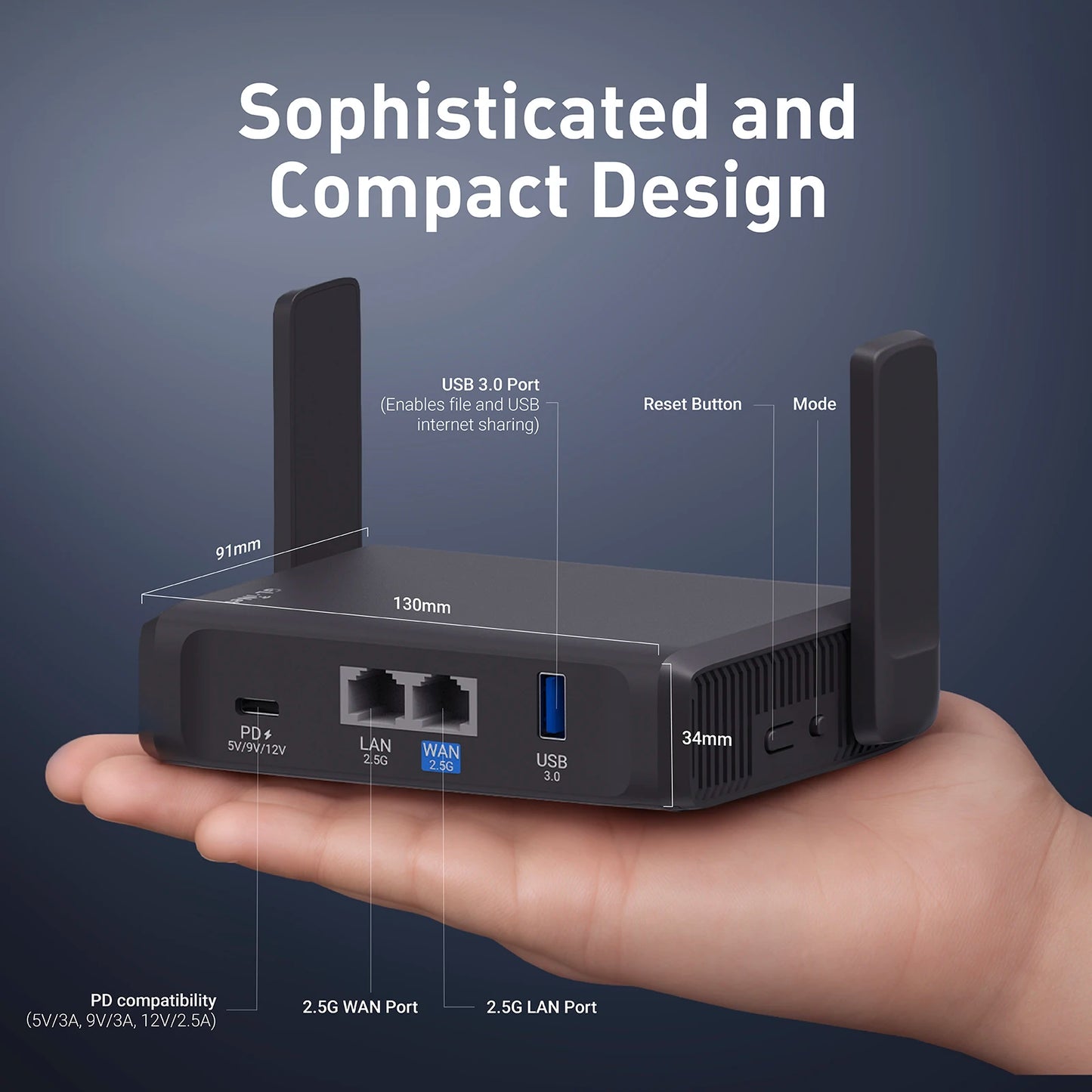 Portable WiFi 7 Router with Protective Carry Case