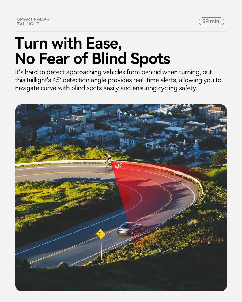 Cycling Smart Taillight with Brake Alert Safety Light