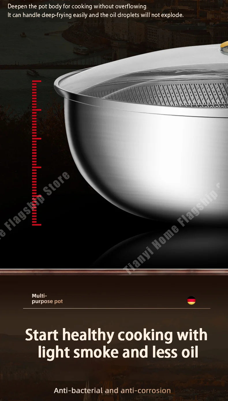 28cm 316 Stainless Steel Honeycomb Non-Stick Frying Pan