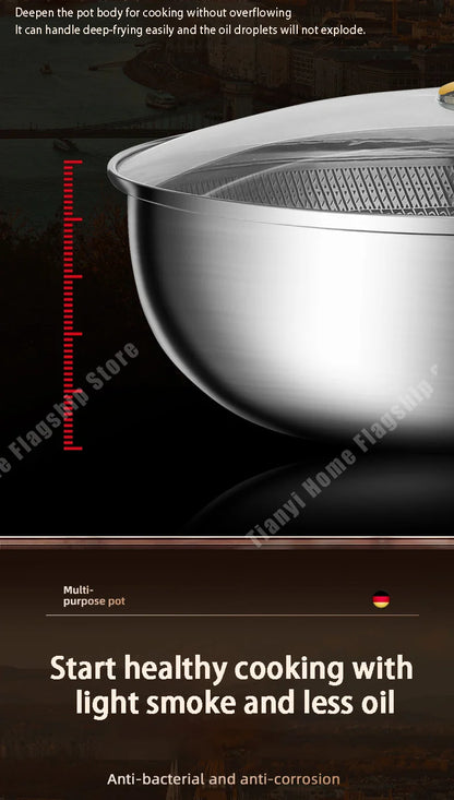 28cm 316 Stainless Steel Honeycomb Non-Stick Frying Pan