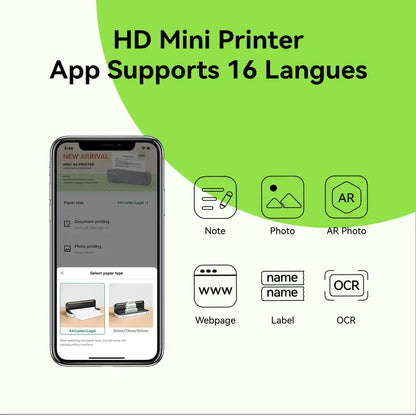 Wireless Inkless A4 Printer for Home and Office Use