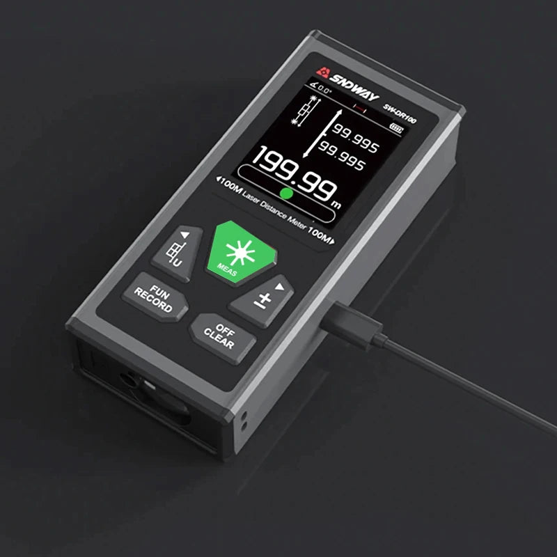 100M Green Laser Distance Measure with Digital Display
