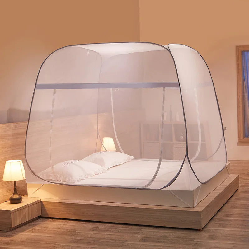 Foldable Mosquito Net Tent 120x200 Grey Double Bed