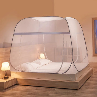 Foldable Mosquito Net Tent 120x200 Grey Double Bed