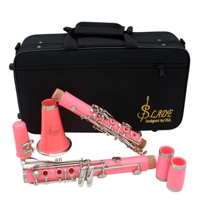 Pink Clarinet with 17 Keys and Accessories