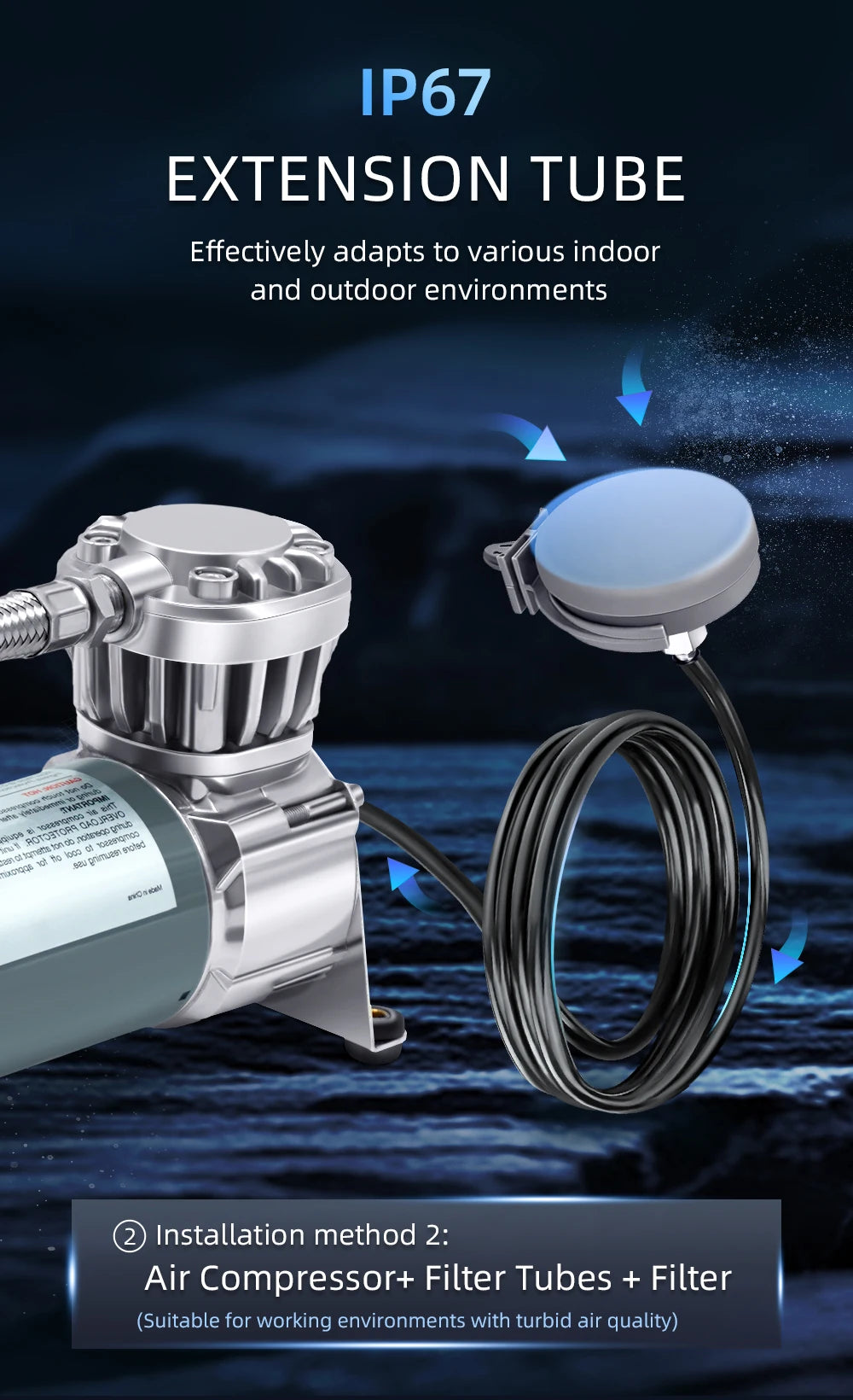 Protection Compressor Gabus 12V Industrial Air Compressor 150PSI with Thermal Protection ...