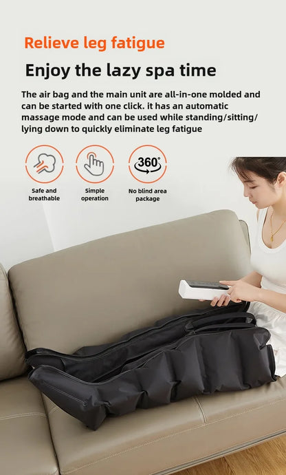 Full Leg Air Compression Massager with Adjustable Settings