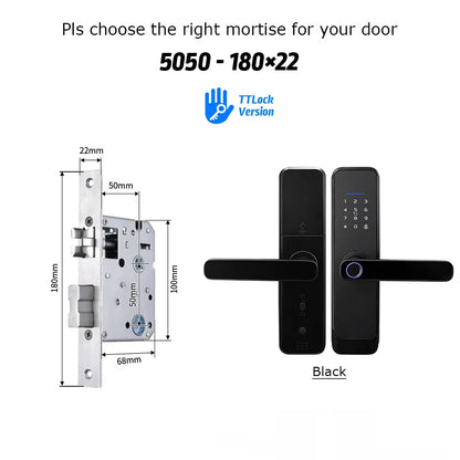Waterproof Smart Fingerprint Door Lock WiFi Bluetooth Keyless