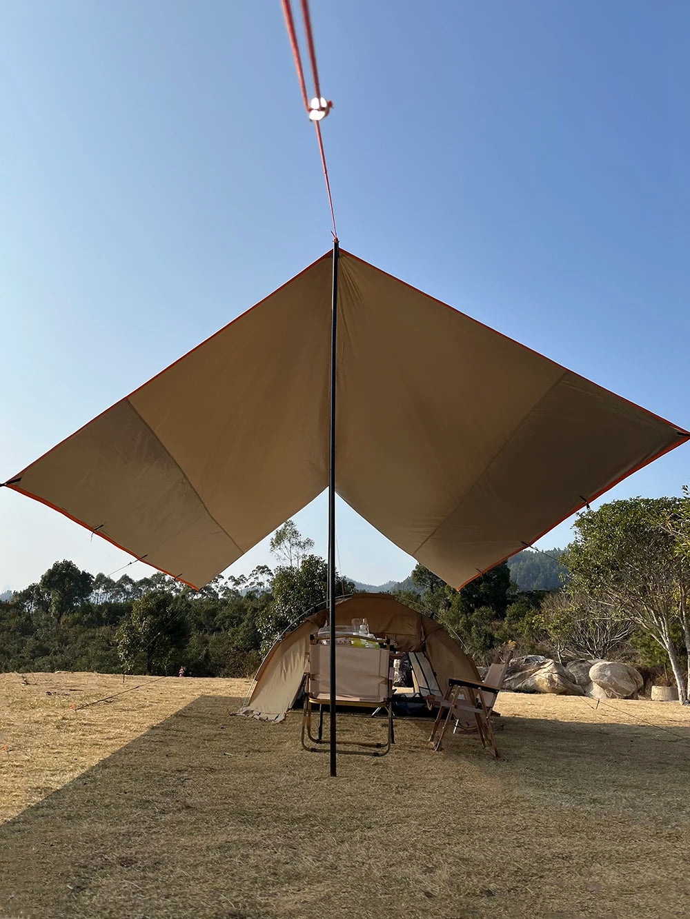 Large 4x6m Outdoor Tarp Waterproof Camping Shelter