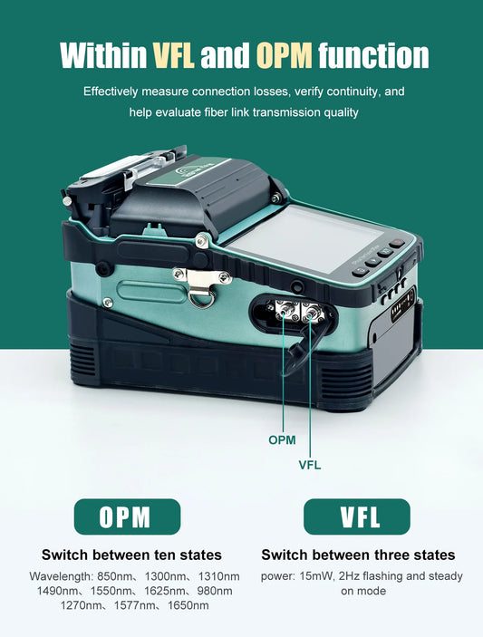 Fast Fiber Fusion Splicer with Power Meter Kit